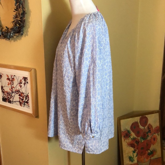 LILLY PULITZER size XLarge Gold LOGO buttons Long Tunic Floral Preppy $228 NEW - Picture 7 of 16